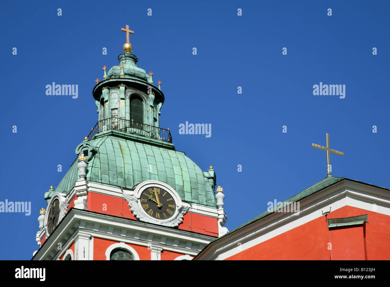 Torre di San Jakobs Kyrka, Stoccolma, Svezia. Foto Stock