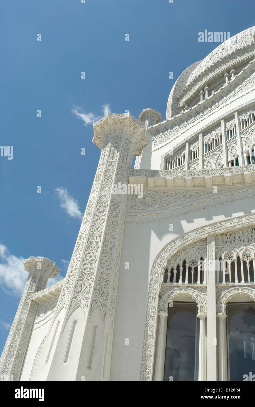 Bahai casa di culto in Wilmette, Illinois. Foto Stock