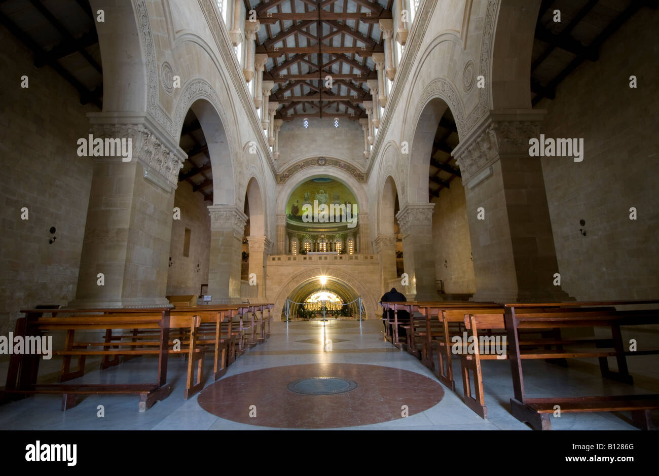 Le Chiese della Terra Santa: Interno della chiesa al monastero francescano sul monte Tabor, Israele, Foto Stock