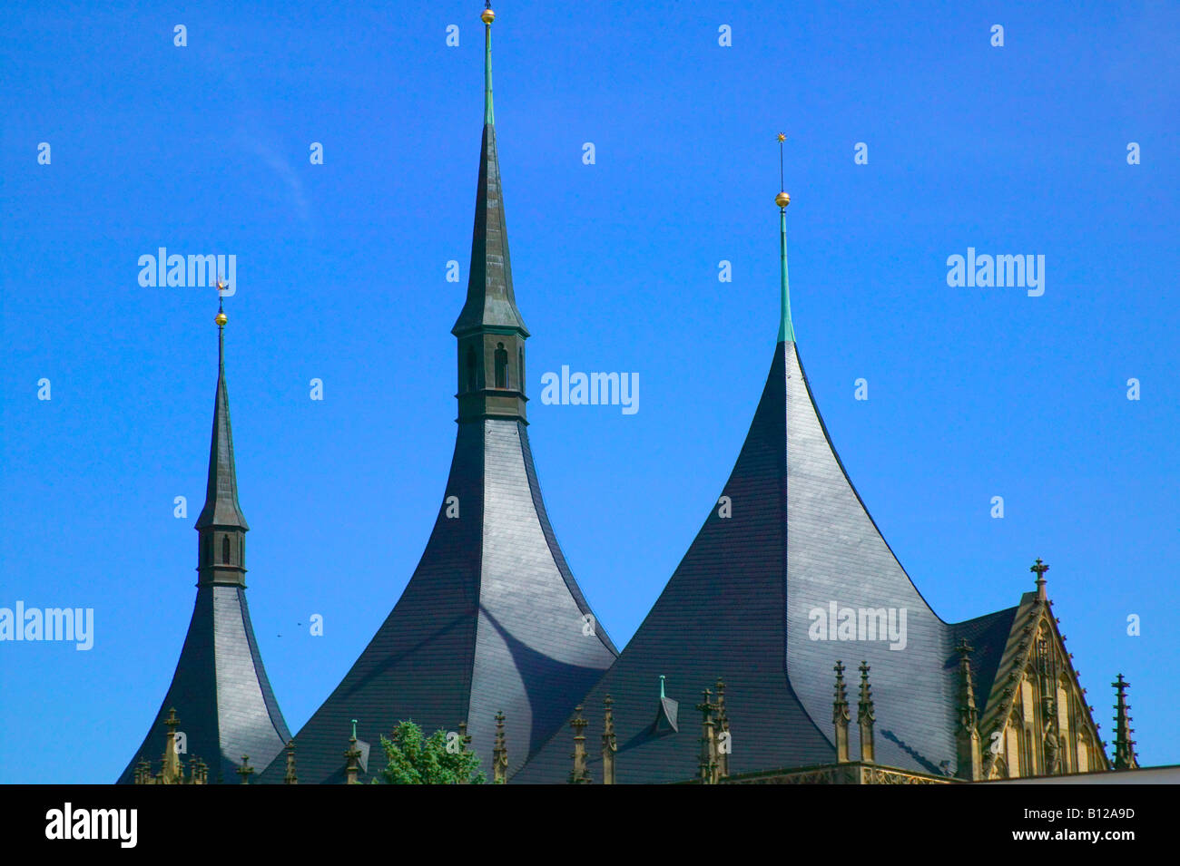 La Cattedrale gotica di Santa Barbara Kutna Hora Repubblica Ceca Foto Stock