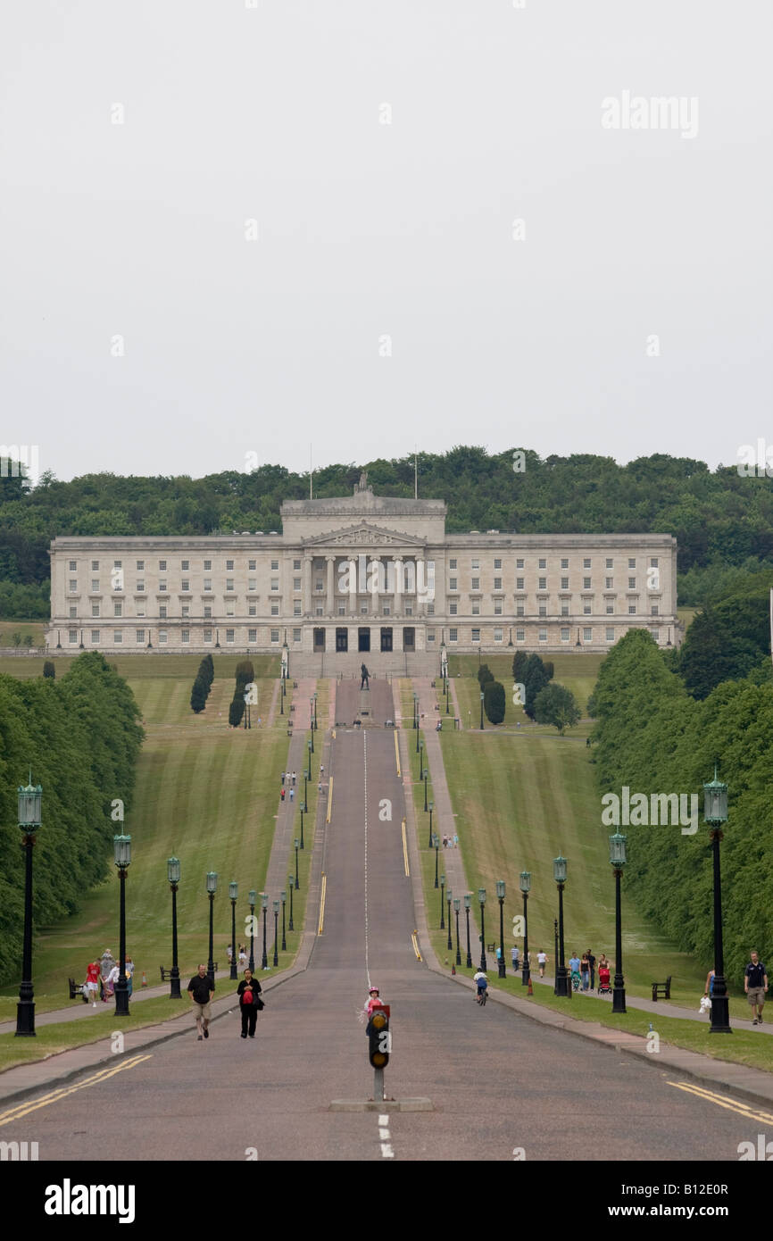 Gli edifici del parlamento di Stormont , Belfast , Irlanda del Nord. La posizione dell'Assemblea dell'Irlanda del Nord Foto Stock