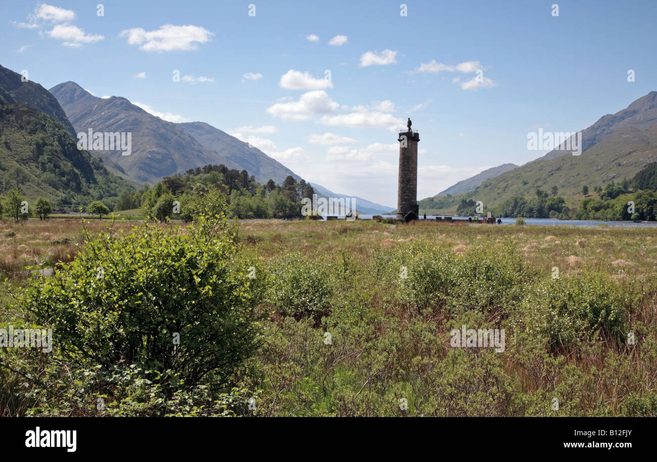 Monumento Glenfinian Scotish highlands scotlands Foto Stock