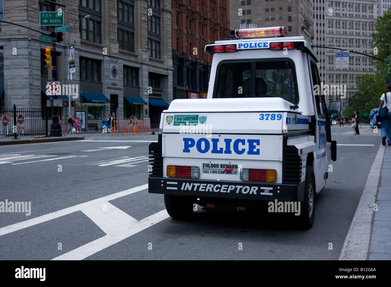 NYPD tre ruote carrello interceptor. Foto Stock