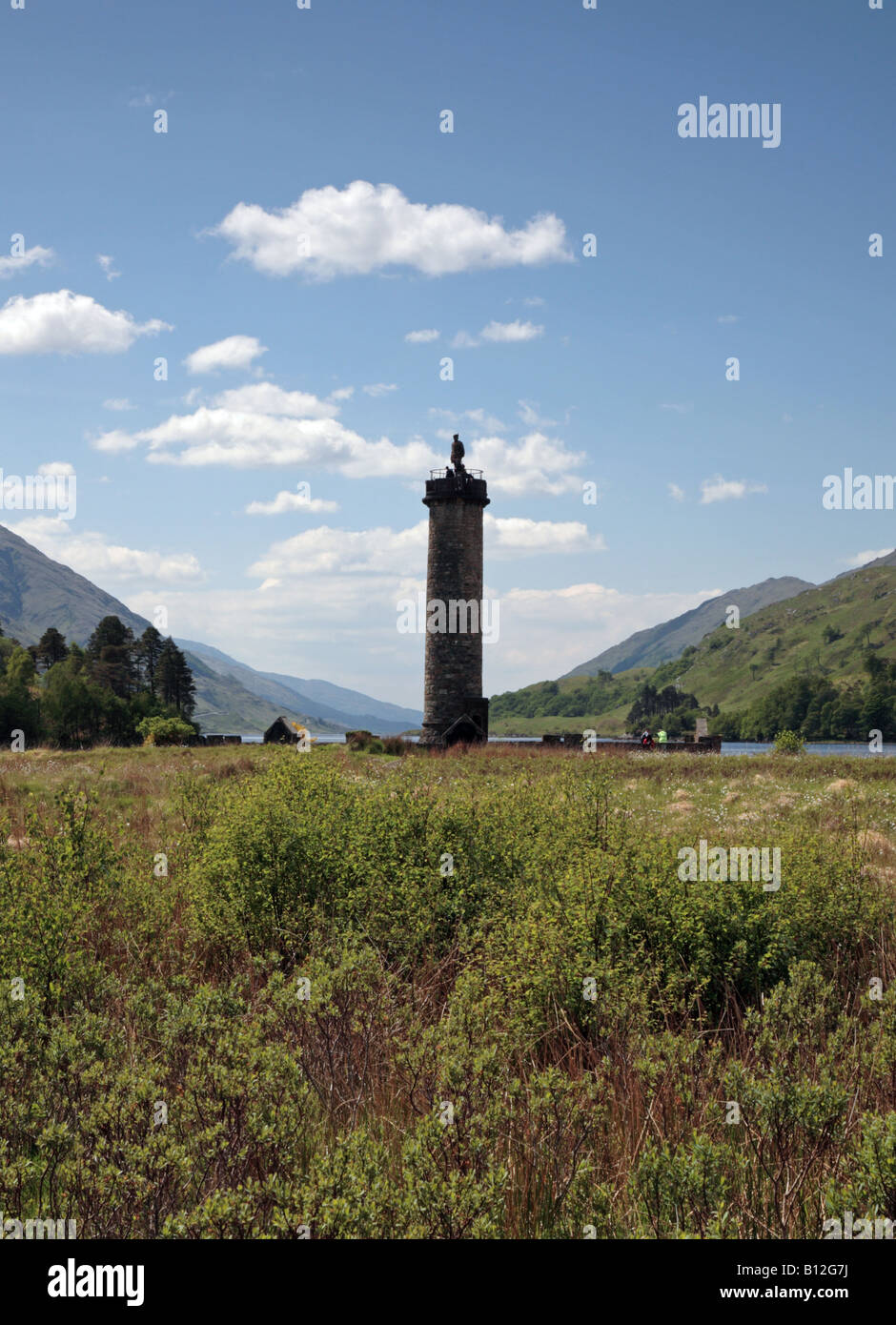 Monumento Glenfinian Scotish highlands scotlands Foto Stock