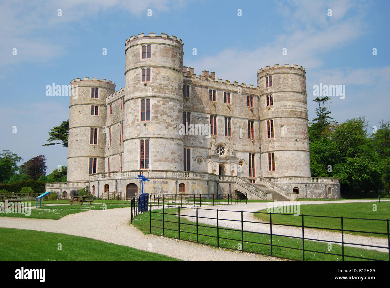 Xvii secolo Lulworth Castle e park, East Lulworth, Dorset, England, Regno Unito Foto Stock