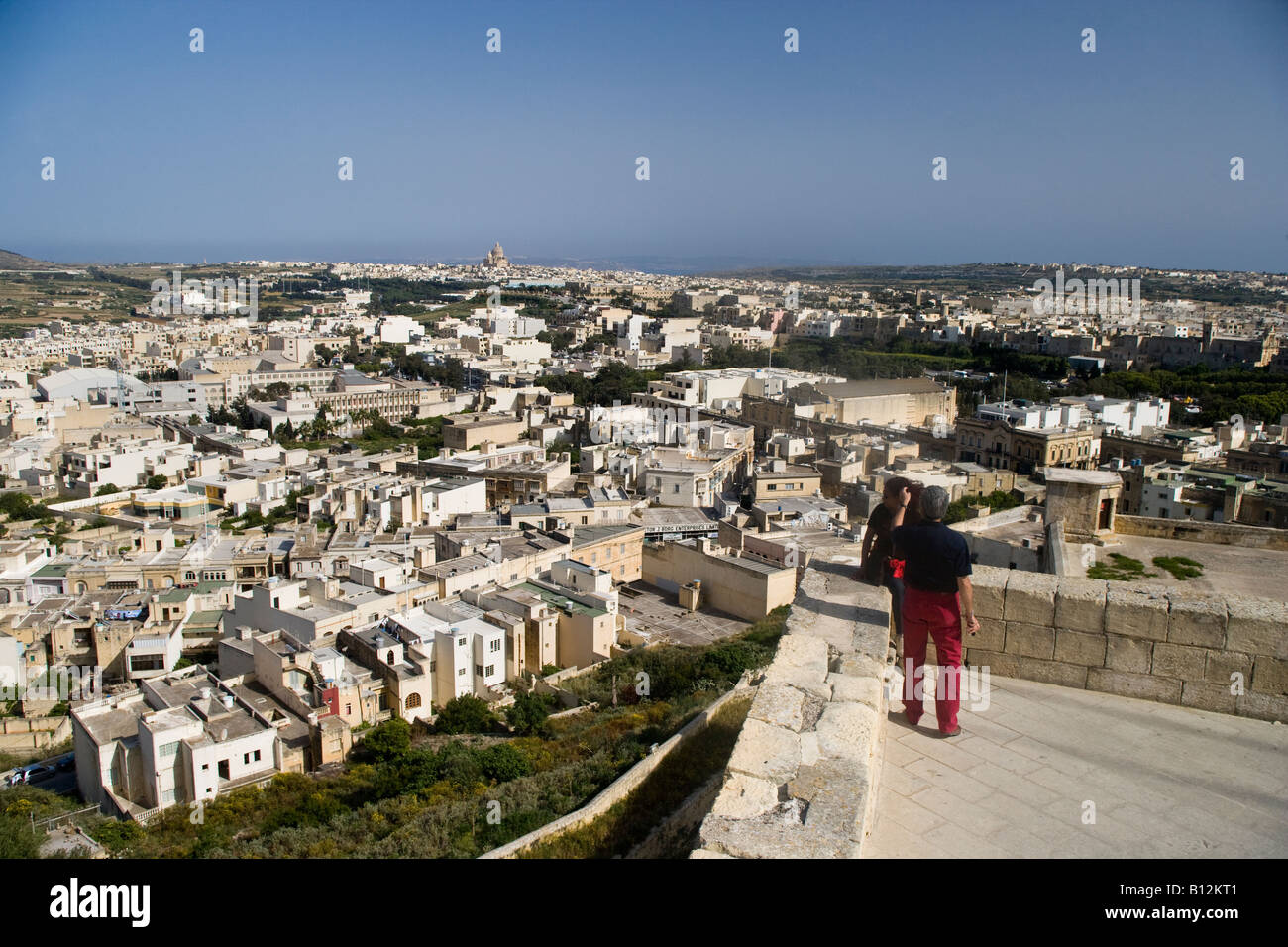 Bastioni della cittadella di Victoria a Gozo Malta Foto Stock