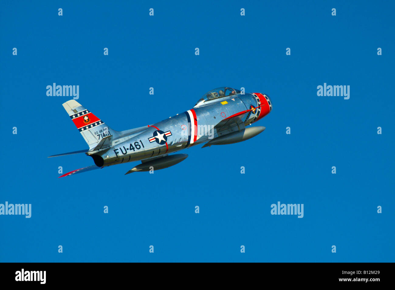 Ripristinato F-86 Sabre display di volo presso la Nova Scotia International Air Show. Foto Stock