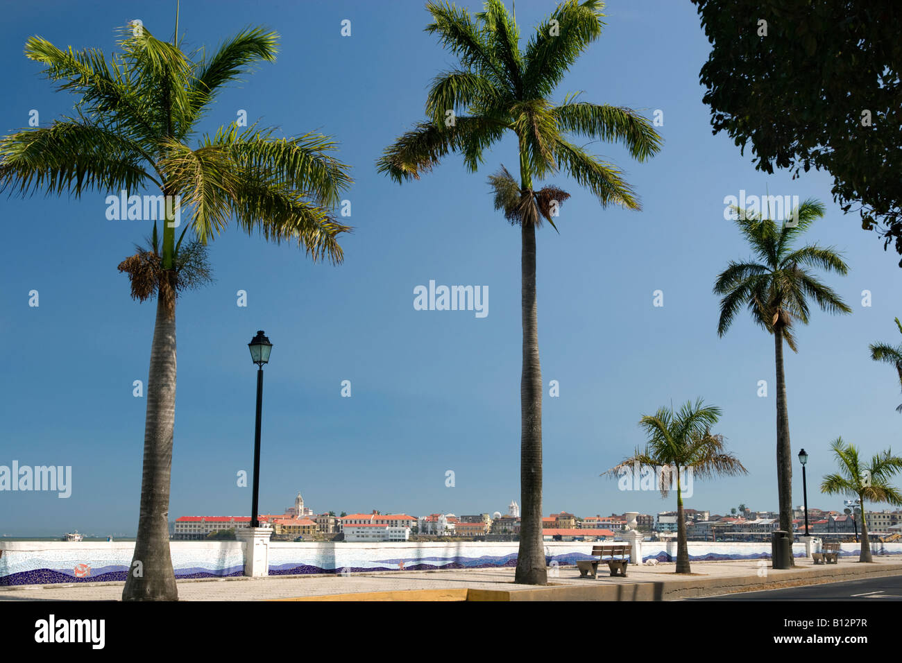 AVENIDA BALBOA a Casco Antiguo SAN FILIPE CITTÀ DI PANAMA, REPUBBLICA DI PANAMA Foto Stock