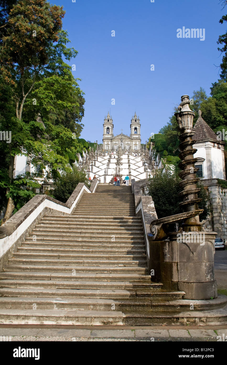Uno Dei Santuari Mariani Più Famosi Bom Jesus do Monte Santuario scalinata a Braga, Portogallo. Uno dei più