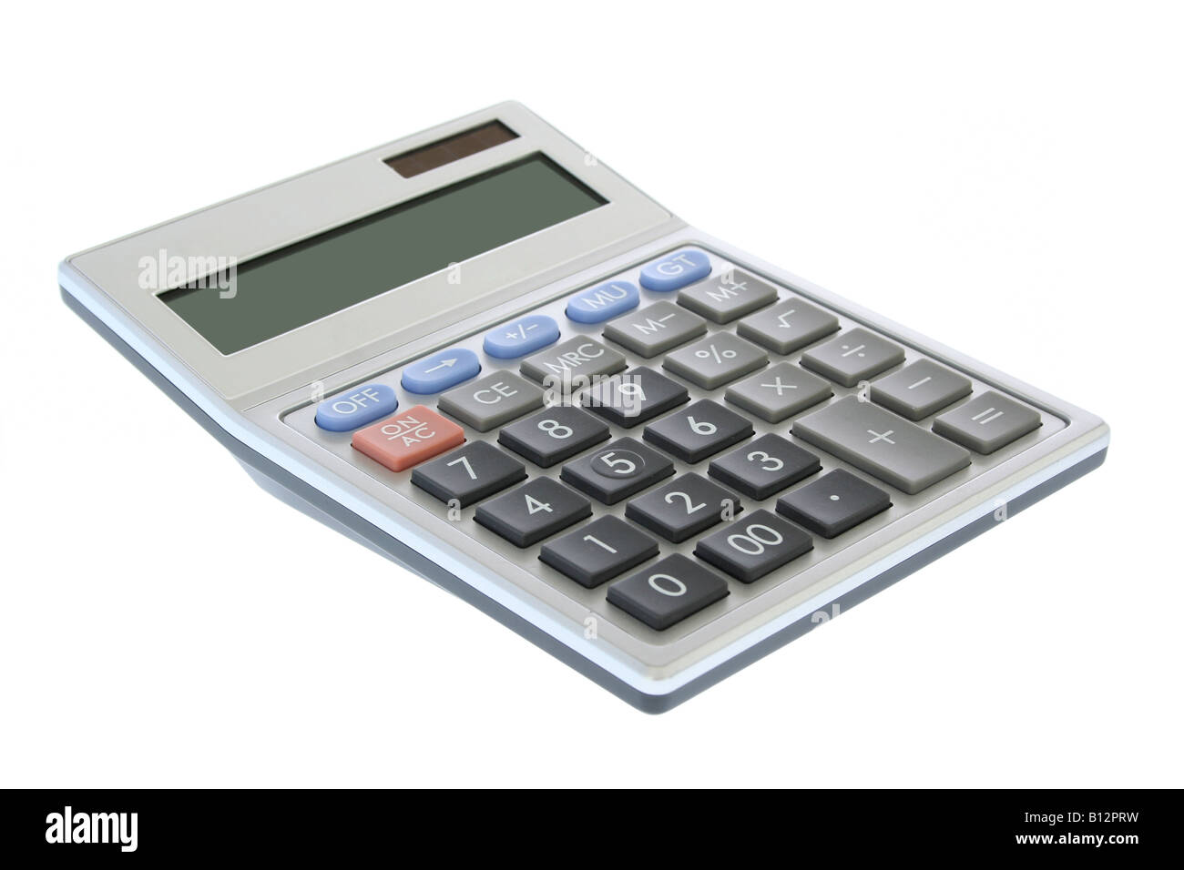 Professional business calculator isolati su sfondo bianco Foto Stock