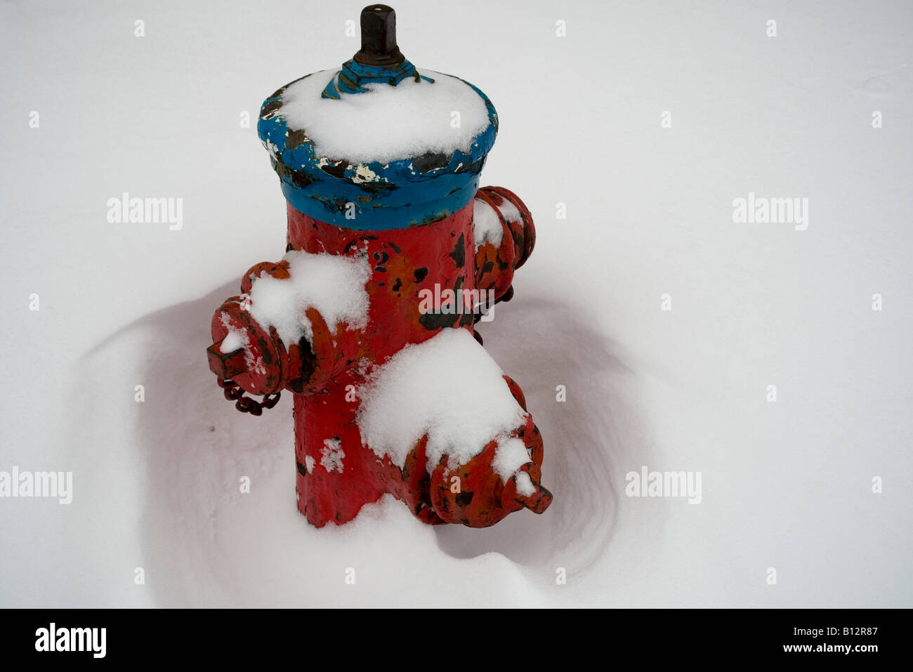 Le conseguenze di una forte tempesta di neve a Montreal, Quebec, Canada. Foto Stock