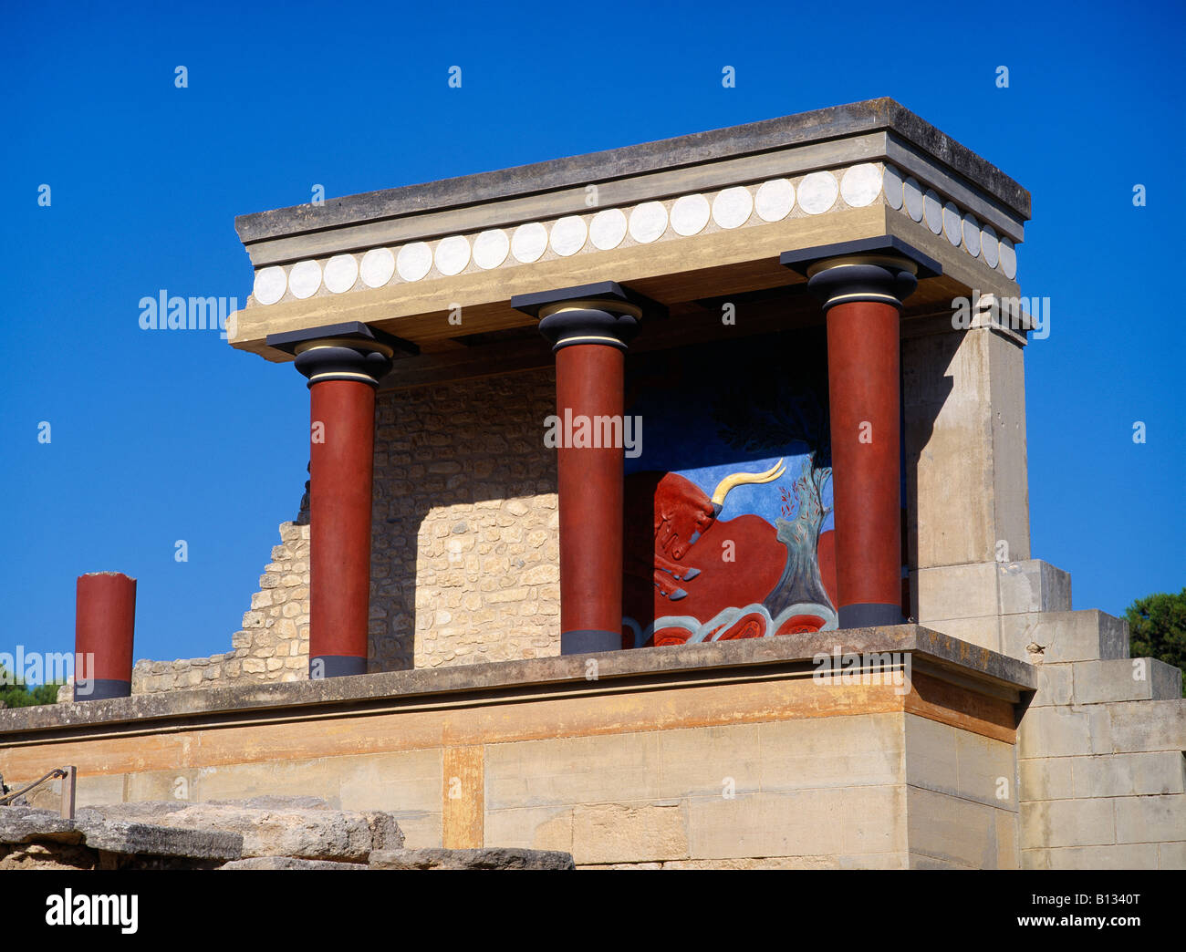 Antico palazzo di Cnosso Foto Stock