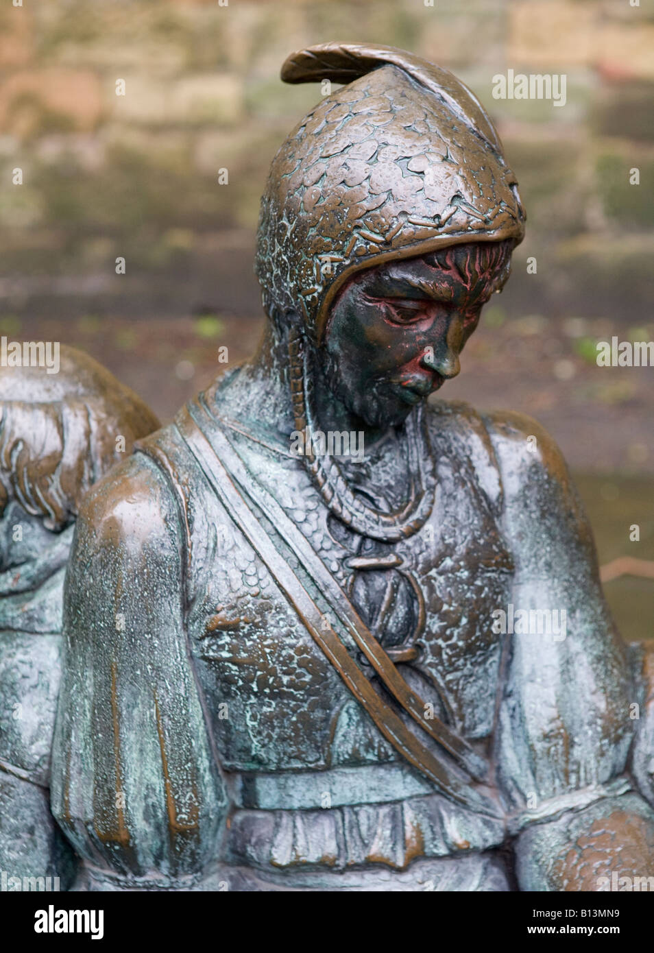 Statua di bronzo di Maid Marion Nottingham Regno Unito Europa Foto Stock