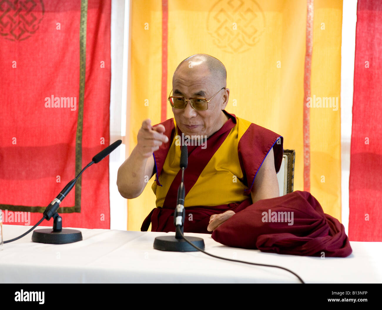 Il Dalai Lama Nottingham REGNO UNITO Euope 2008 Foto Stock