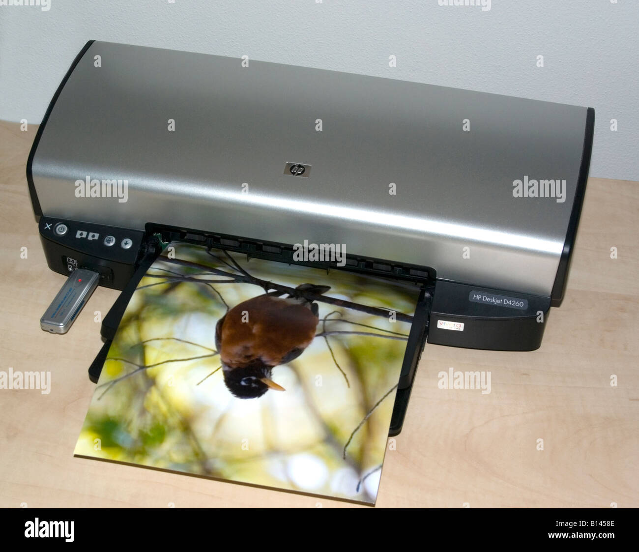 Stampante a getto di inchiostro a colori stampa di foto a colori Foto Stock