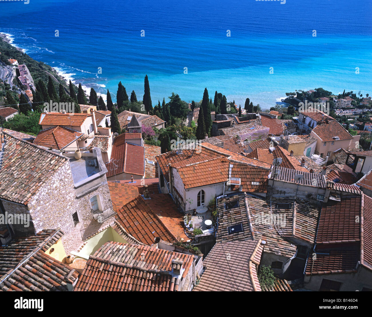Villaggio di Roquebrune,cap martin,Cote d Azur,Francia Foto Stock