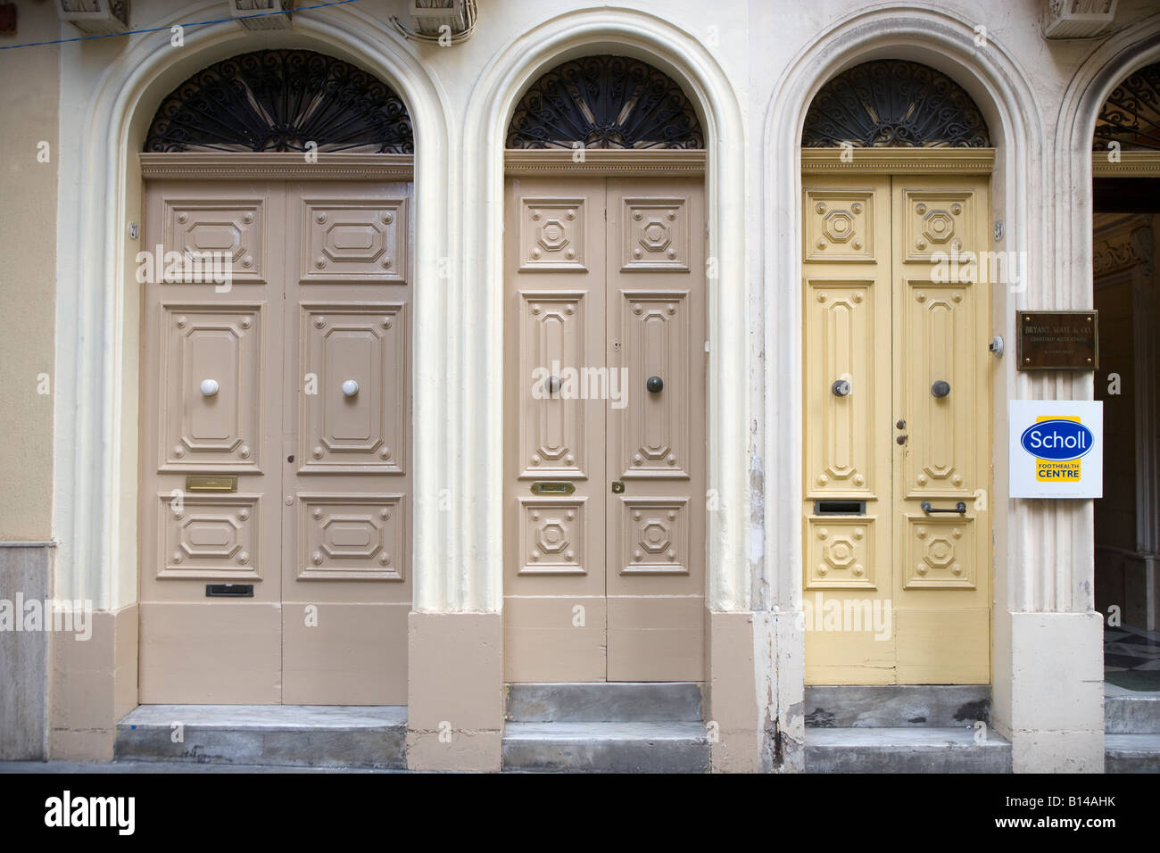Tre porte stretta valletta Malta Foto Stock