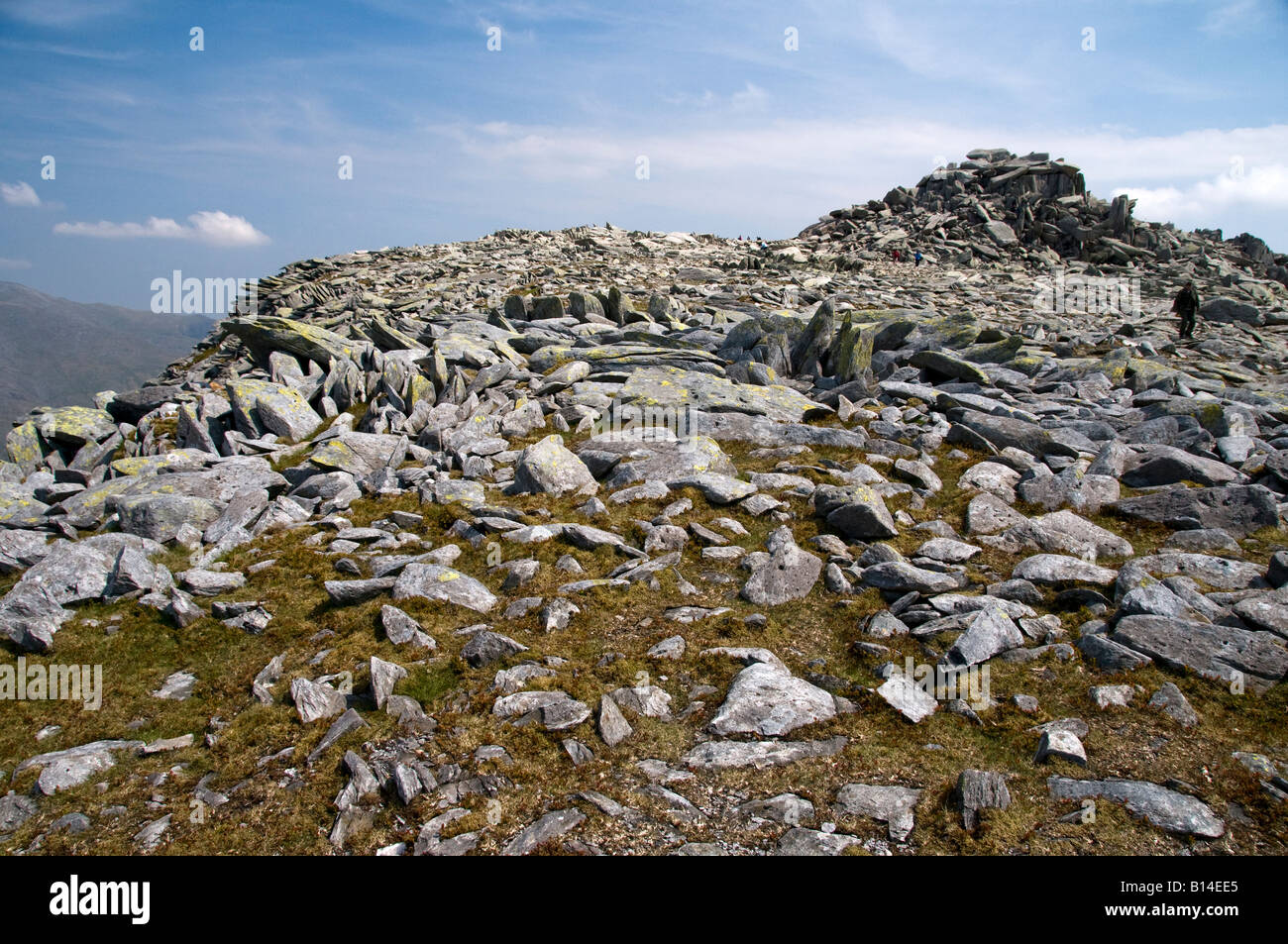 In alto di Glyder Fach. Parco Nazionale di Snowdonia / Parc Cenedlaethol Eryri Foto Stock