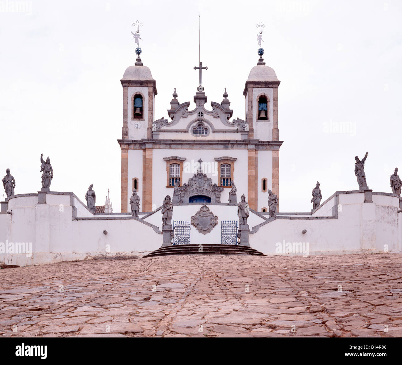 Congonhas do Campo, igreja, ext fachada, Hauptfassade Foto Stock