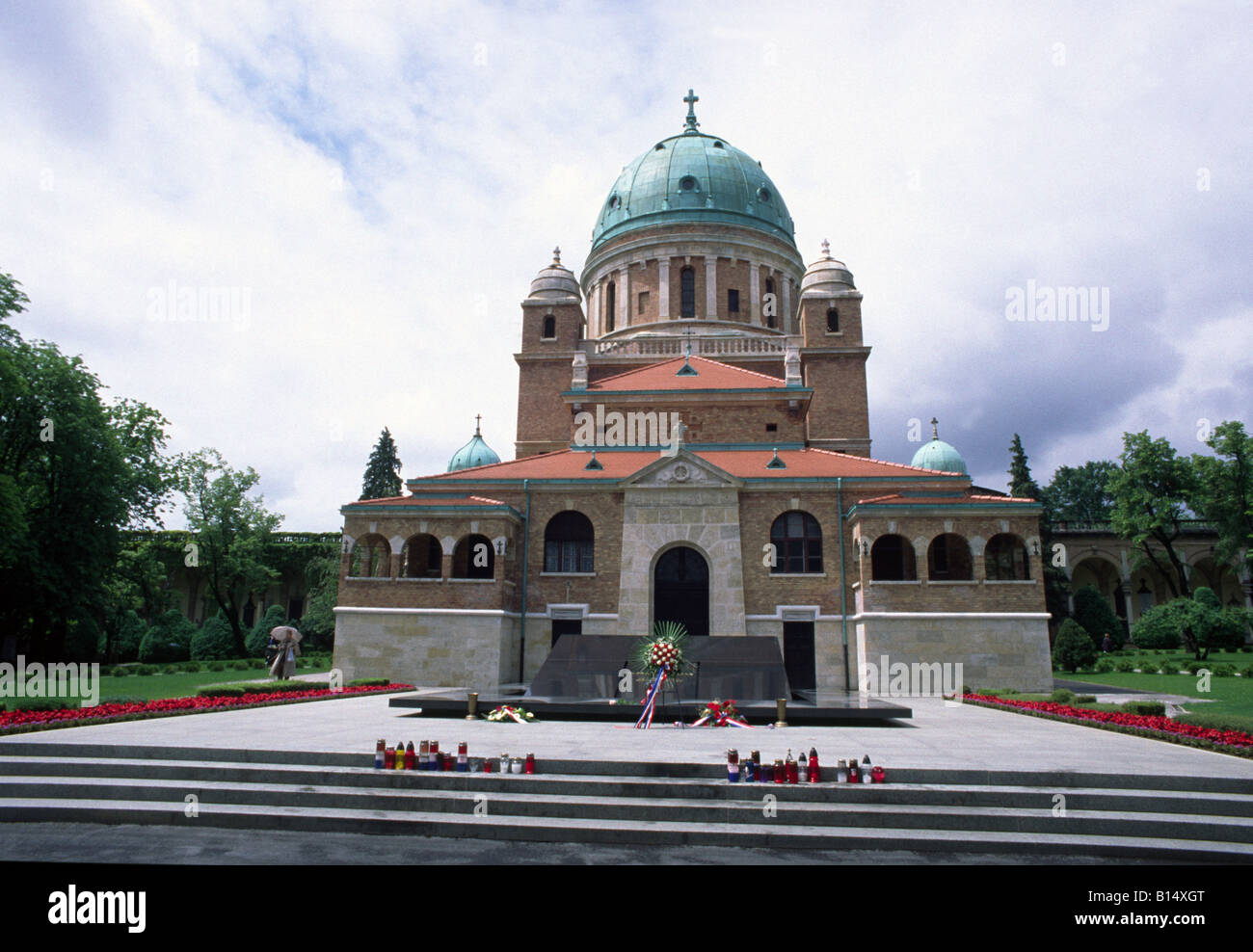 Tomba di Franjo Tudjman politico croato cimitero Mirogoj Zagabria Croazia Foto Stock