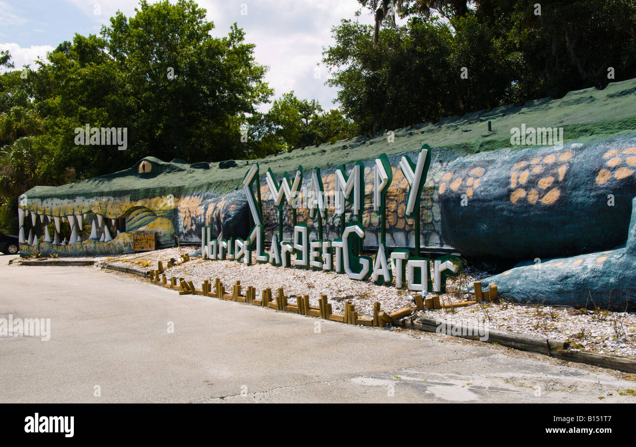 Paludoso il Gator è un primo esempio di FLORIDA KITSCH STRADALE Foto Stock