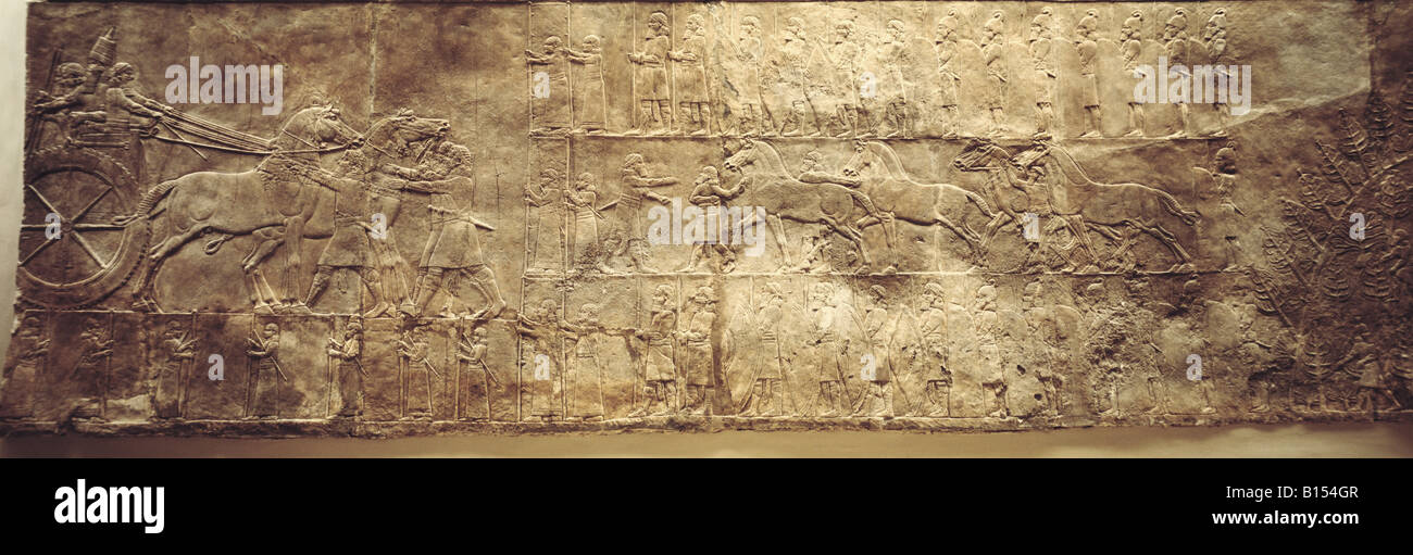 Belle arti, mondo antico, Assiri, campagna Nimrud, Palazzo di Re Ashurnasirpal II (regnò 883 - 859 BC), British Museum di Londra, , artista del diritto d'autore non deve essere cancellata Foto Stock