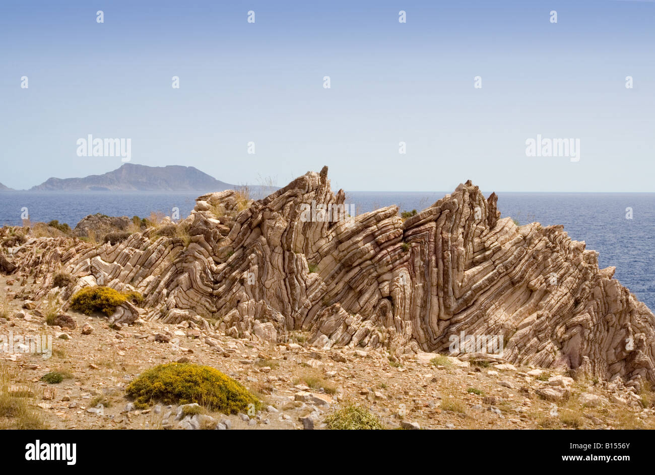 Formazione di roccia Agios Pavlos Creta Grecia Foto Stock