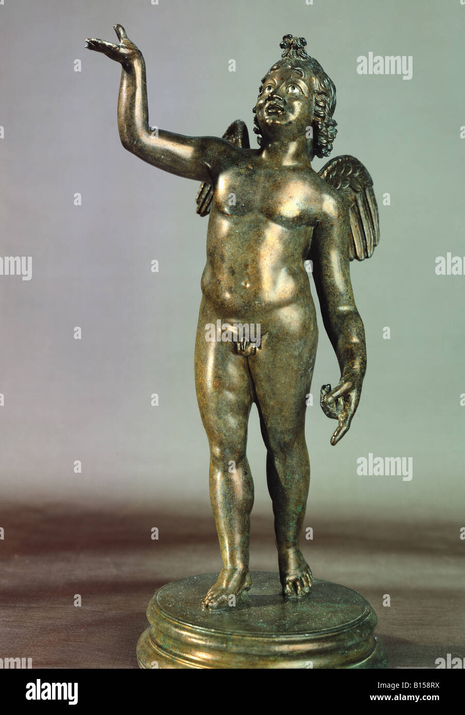 Belle arti, mondo antico impero romano, scultura, Eros, bronzo, agli inizi del III secolo D.C. Weissenburg tesoro, stato raccolta archeologica, Monaco di Baviera, , artista del diritto d'autore non deve essere cancellata Foto Stock