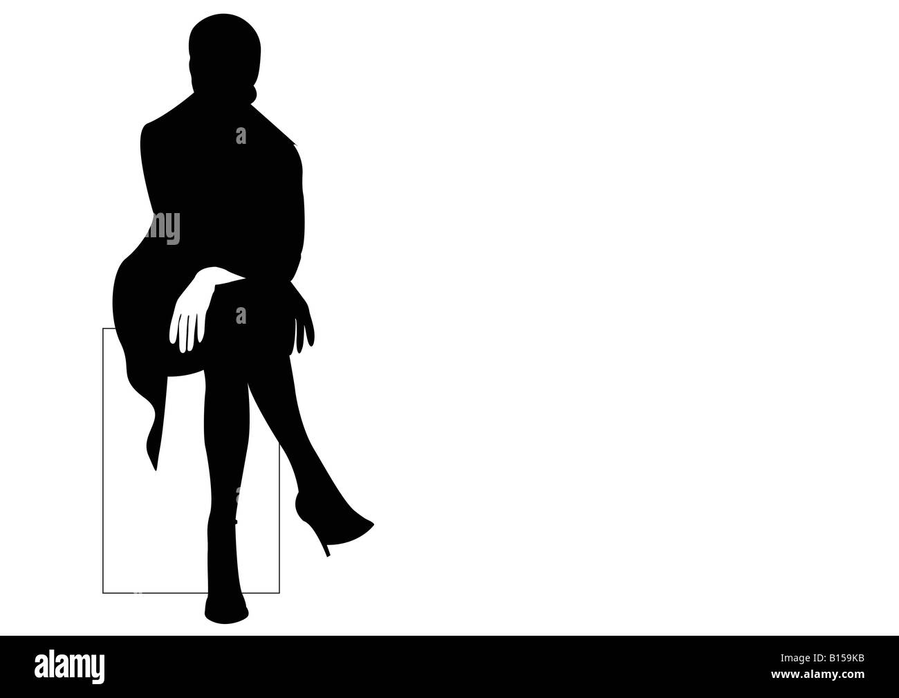 Manichino donna seduta su una sedia Foto Stock