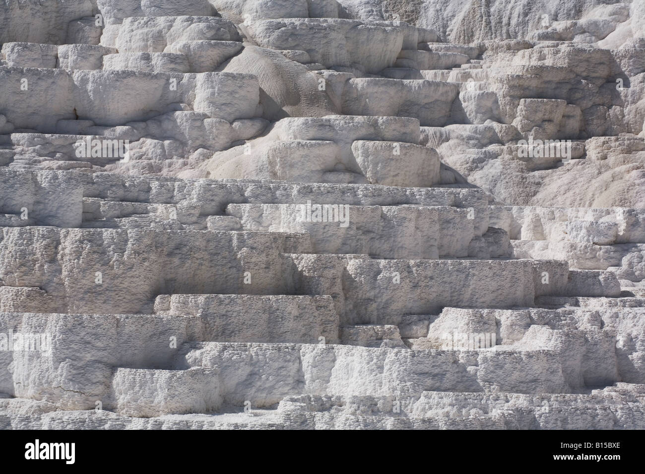 Mammoth Hot Springs nel Parco Nazionale di Yellowstone, Wyoming Foto Stock