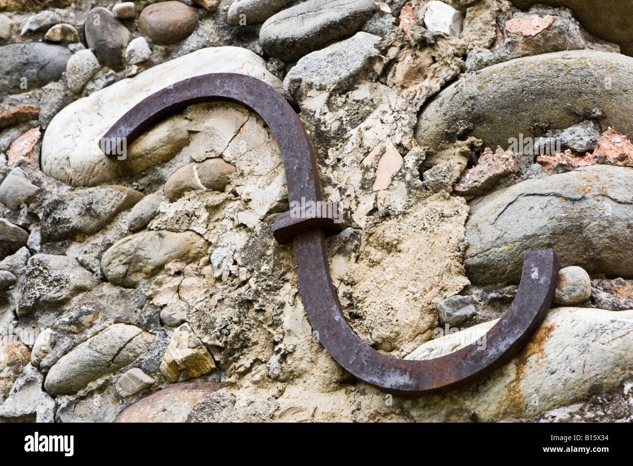 I dettagli di una vecchia casa in un villaggio in Provenza, in Francia, in Europa Foto Stock