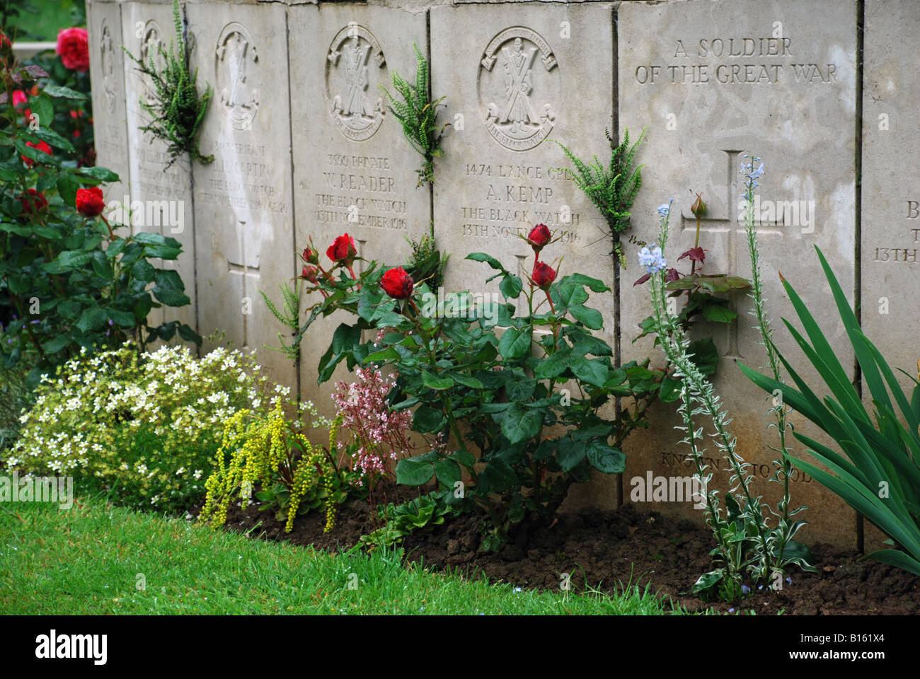 Il cacciatore cimitero, Beaumont Hamel Memorial Park, Francia. Foto Stock