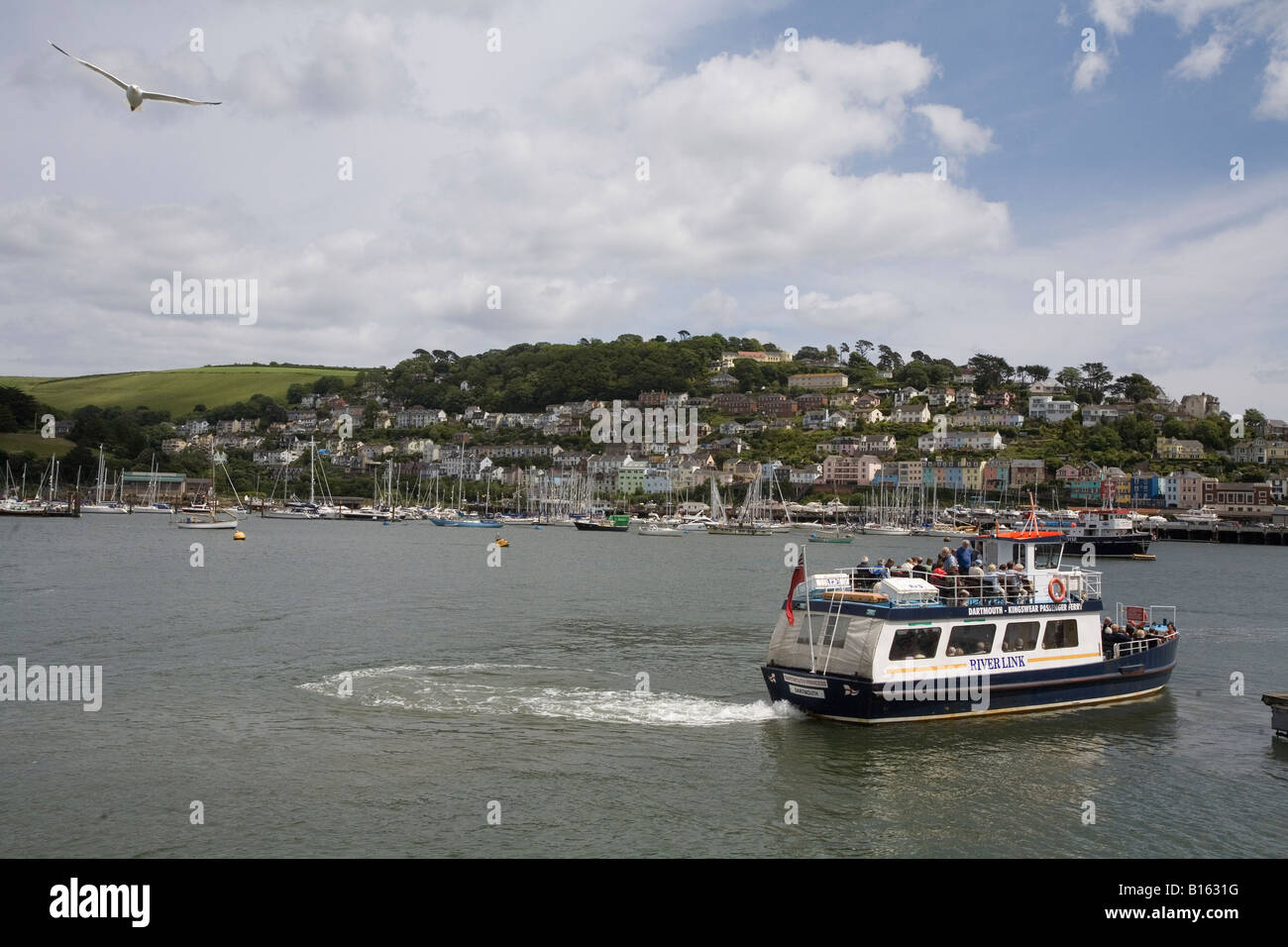 Pic mostra la città di Dartmouth sulla costa sud del Devon Foto Stock