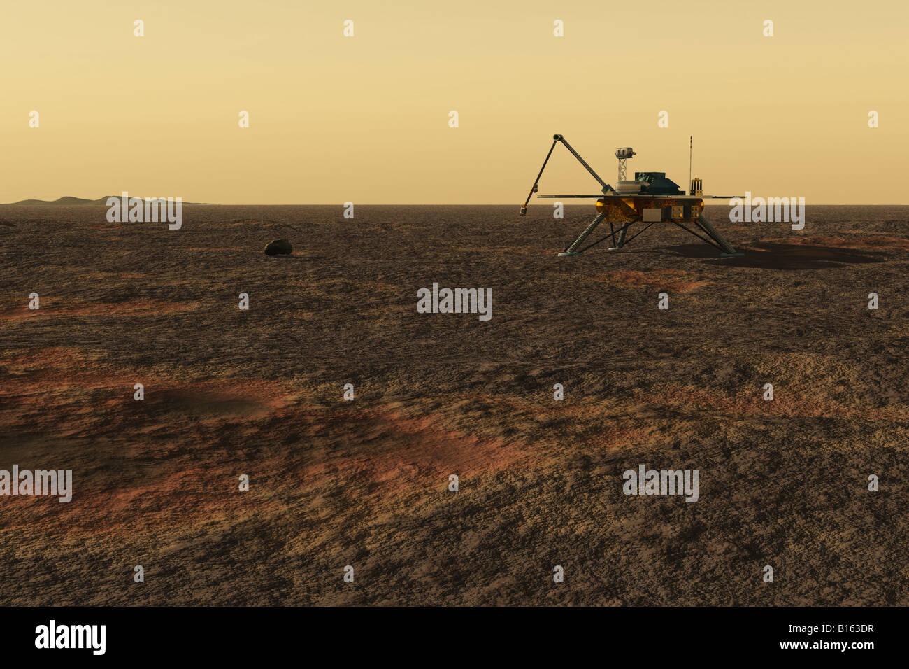 L'artista impressione di Phoenix Lander della NASA del al marziano regione polare Foto Stock