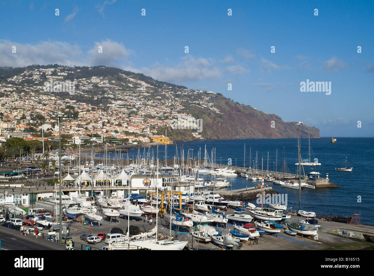 Dh Parque de Santa Catarina Funchal Madeira Funchal Marina lungomare porto e porto baia resort Foto Stock