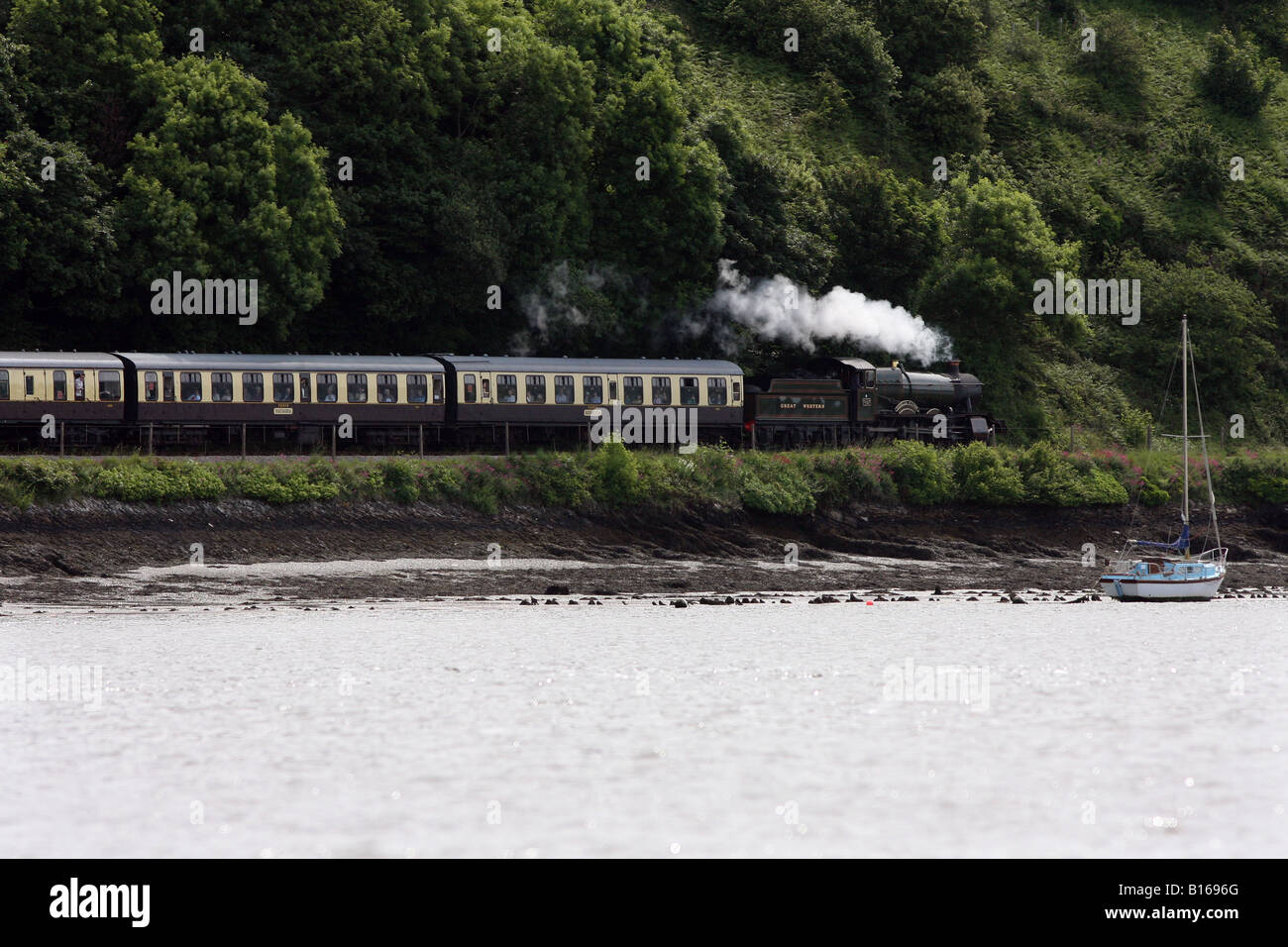 Pic mostra la Paignton e Dartmouth Railway sulla costa sud del Devon Foto Stock