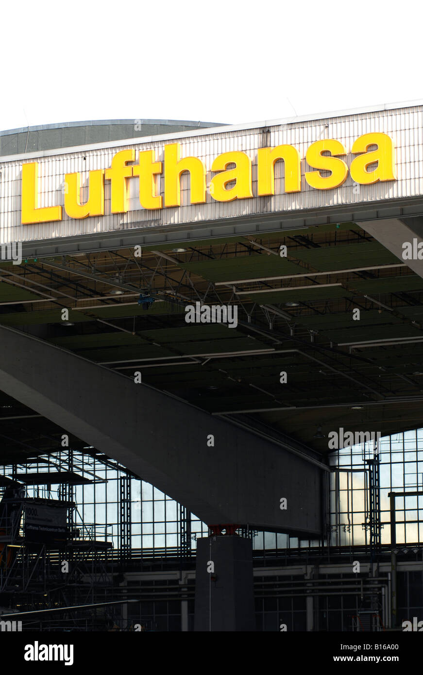 Lufthansa Hangar Berlino-Schoenefeld Airport Foto Stock