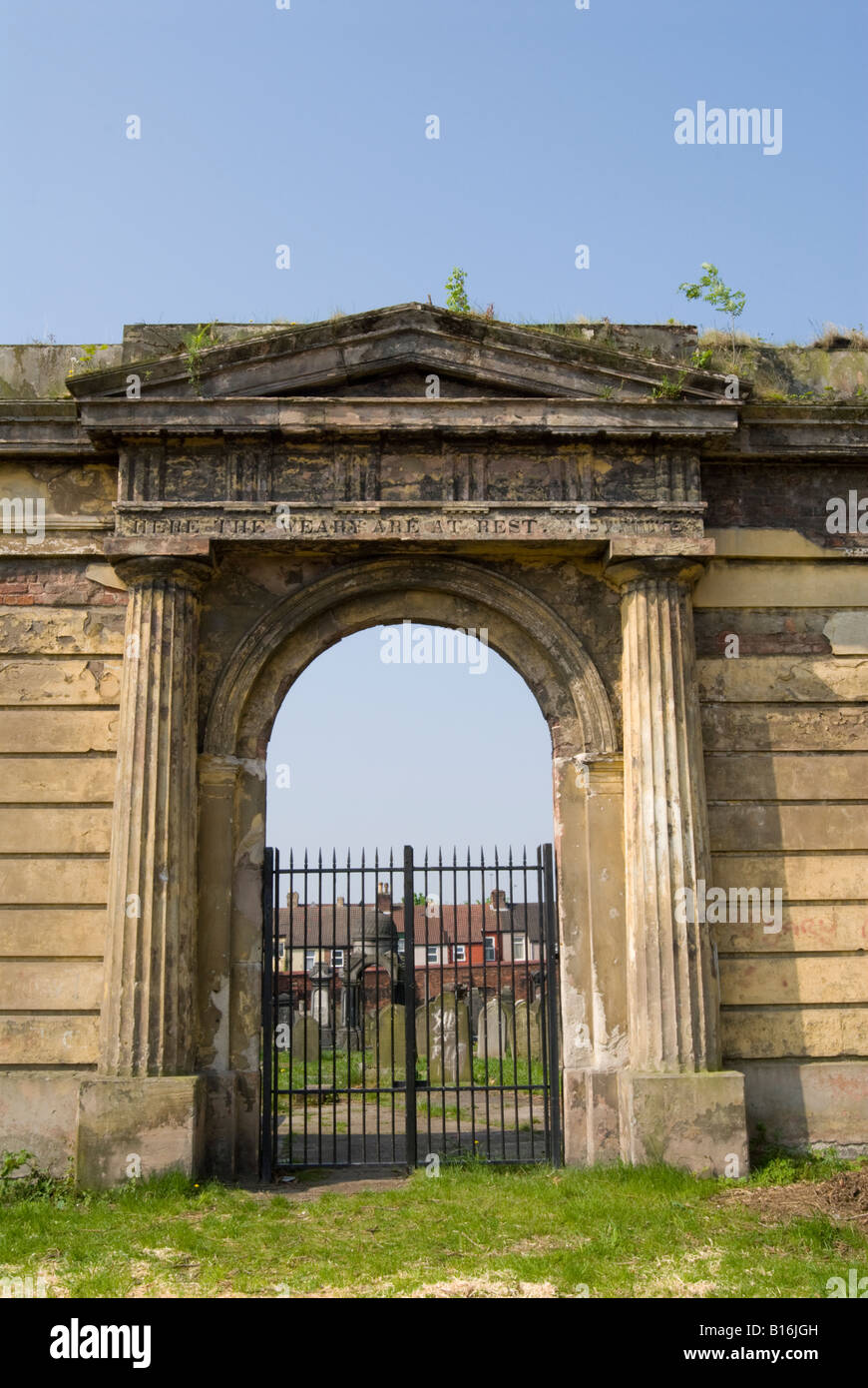 Archway al cimitero Deane Rd Liverpool Regno Unito Foto Stock