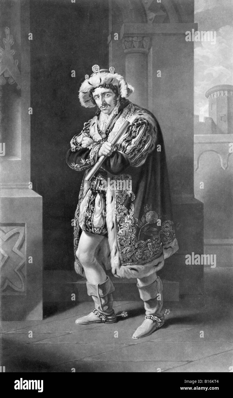 Edmund Kean, 1787 - 1833. Attore inglese nel gioco Richard The Third di William Shakespeare Foto Stock