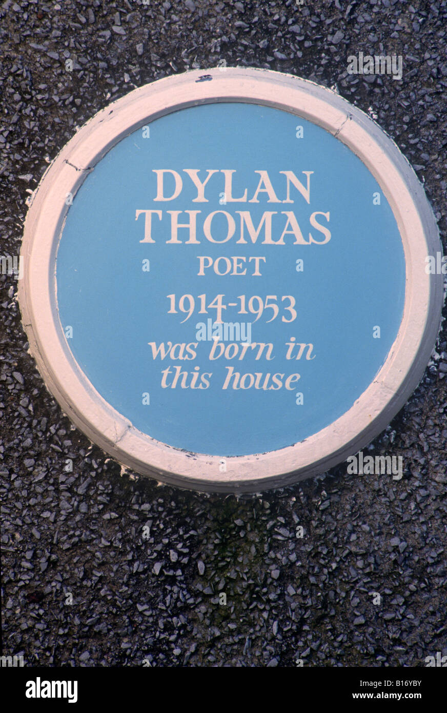 Lapide che ricorda Dylan Thomas Galles Swansea Regno Unito Foto Stock