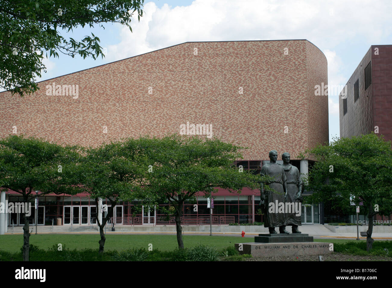 Mayo Civic Center forma distintiva Rochester Minnesota Foto Stock
