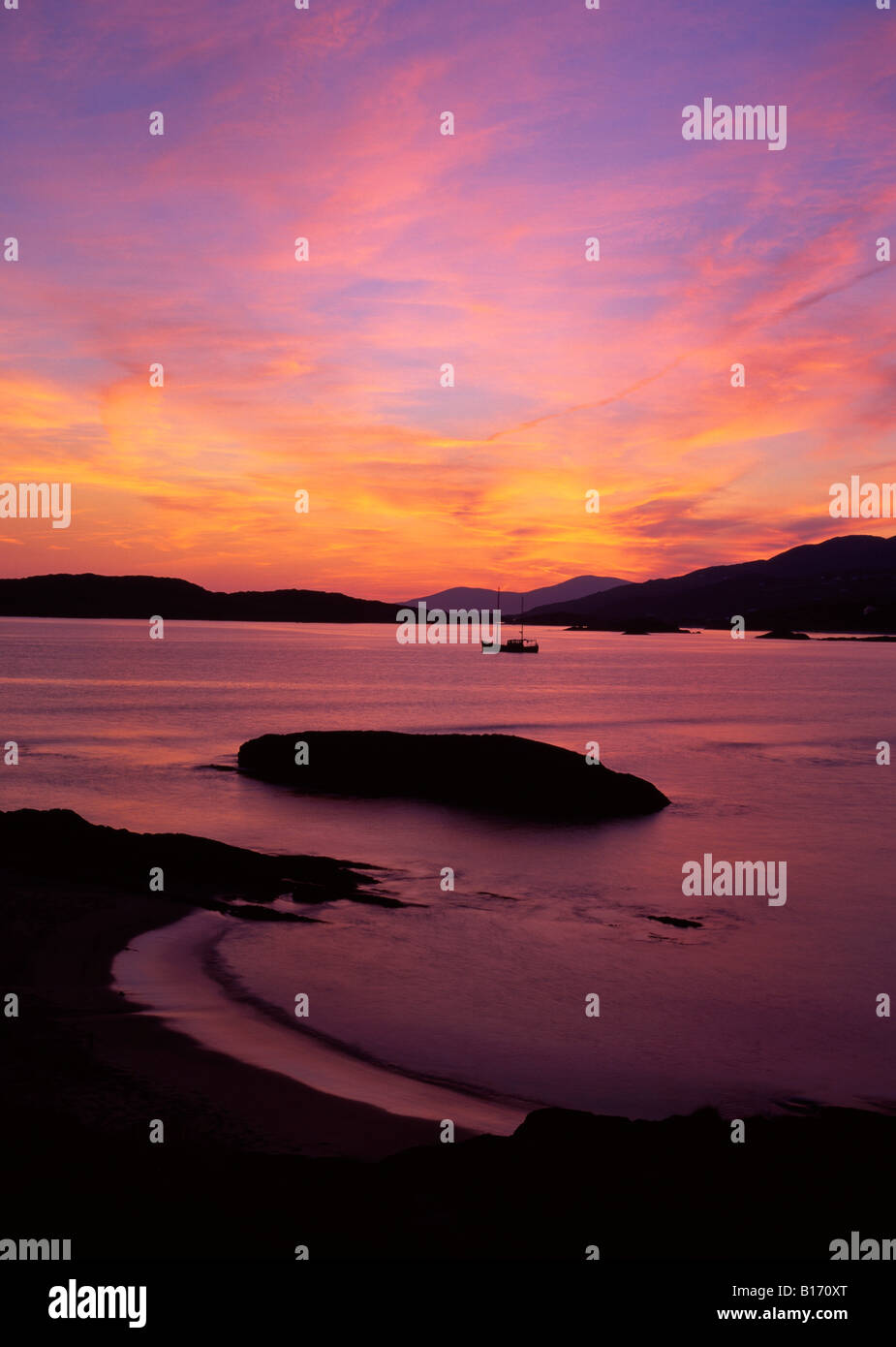 Il Derrynane Bay, Ring of Kerry, Co. Kerry, Irlanda Foto Stock