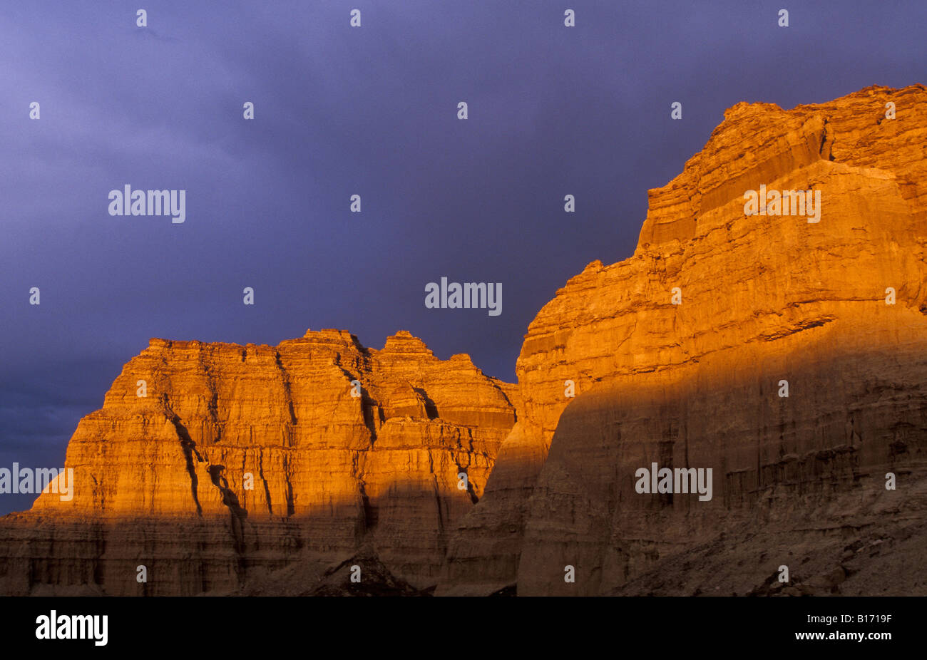 Pilastri di Roma rock formazione al tramonto Jordan Valley southeast Oregon Foto Stock