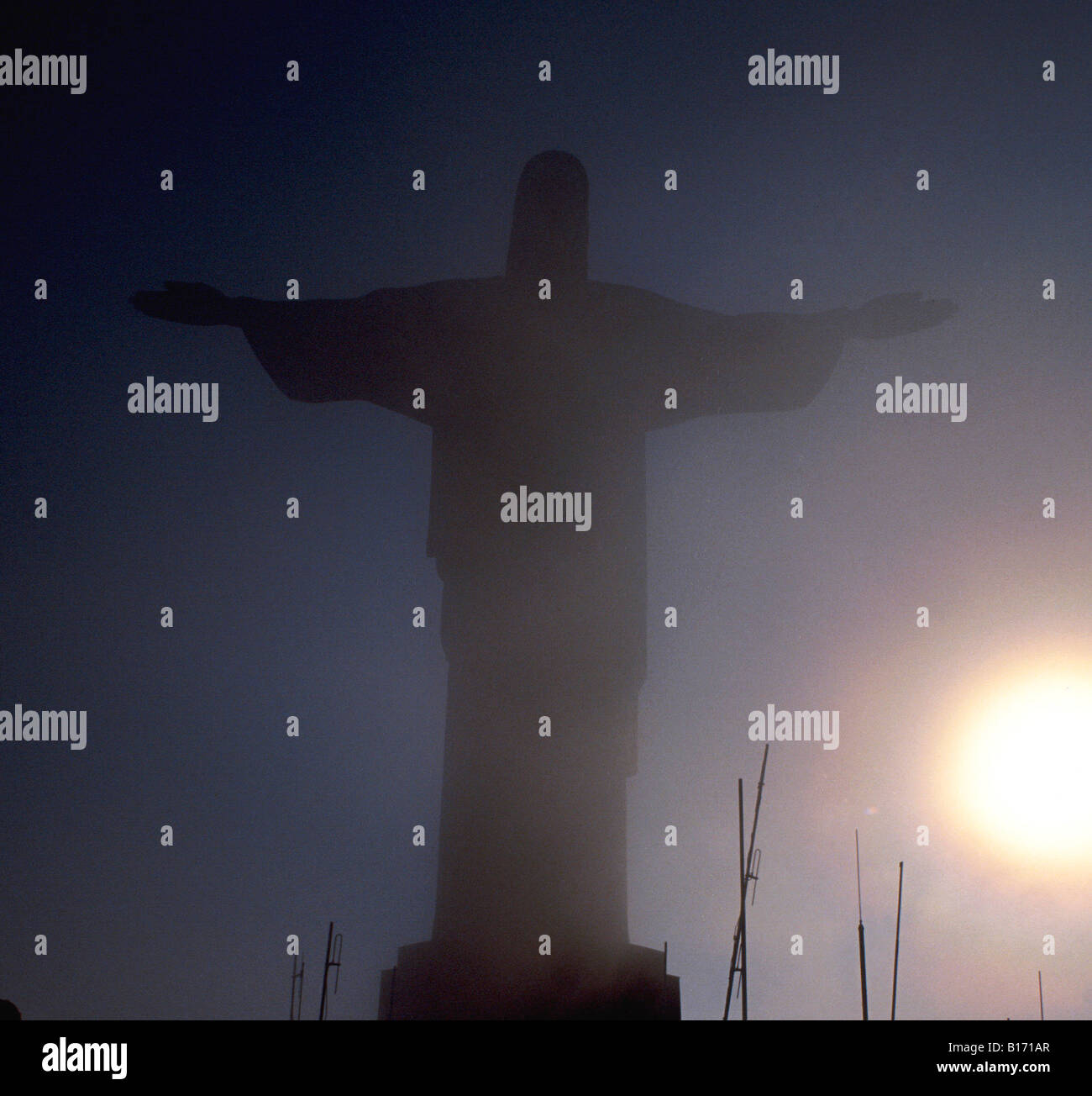 Statua del Cristo Redentore di Rio de Janeiro in Brasile 27 02 04 Foto Stock