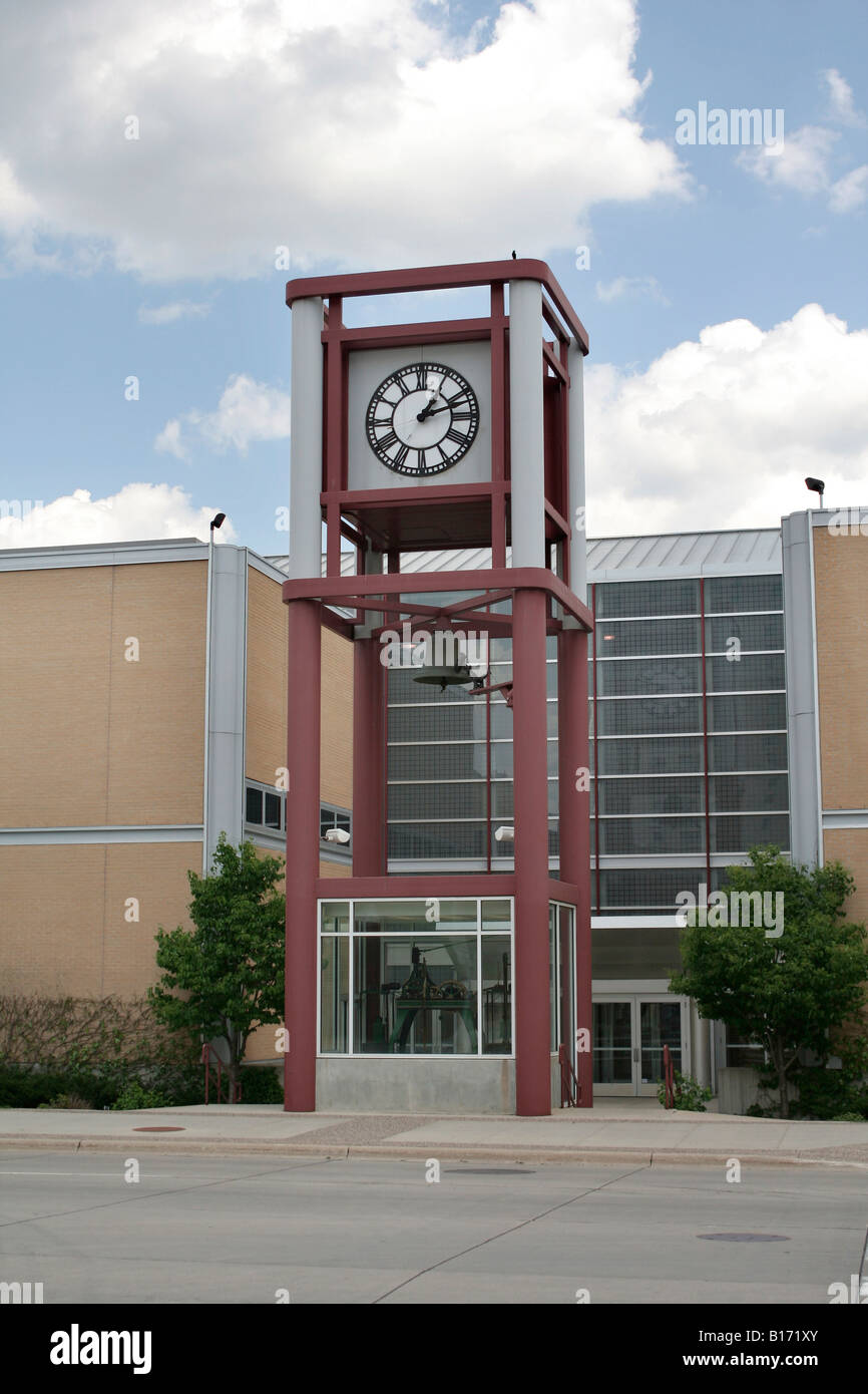 Torre dell Orologio a Mayo Civic Center Rochester Minnesota Foto Stock