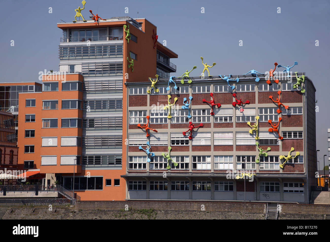 Germania Renania settentrionale-Vestfalia Medienhafen di Düsseldorf Media Harbour Flossies Foto Stock