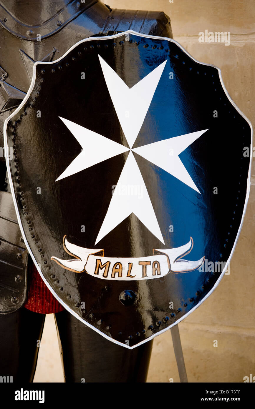 Armored Soldier Mdina Malta Foto Stock