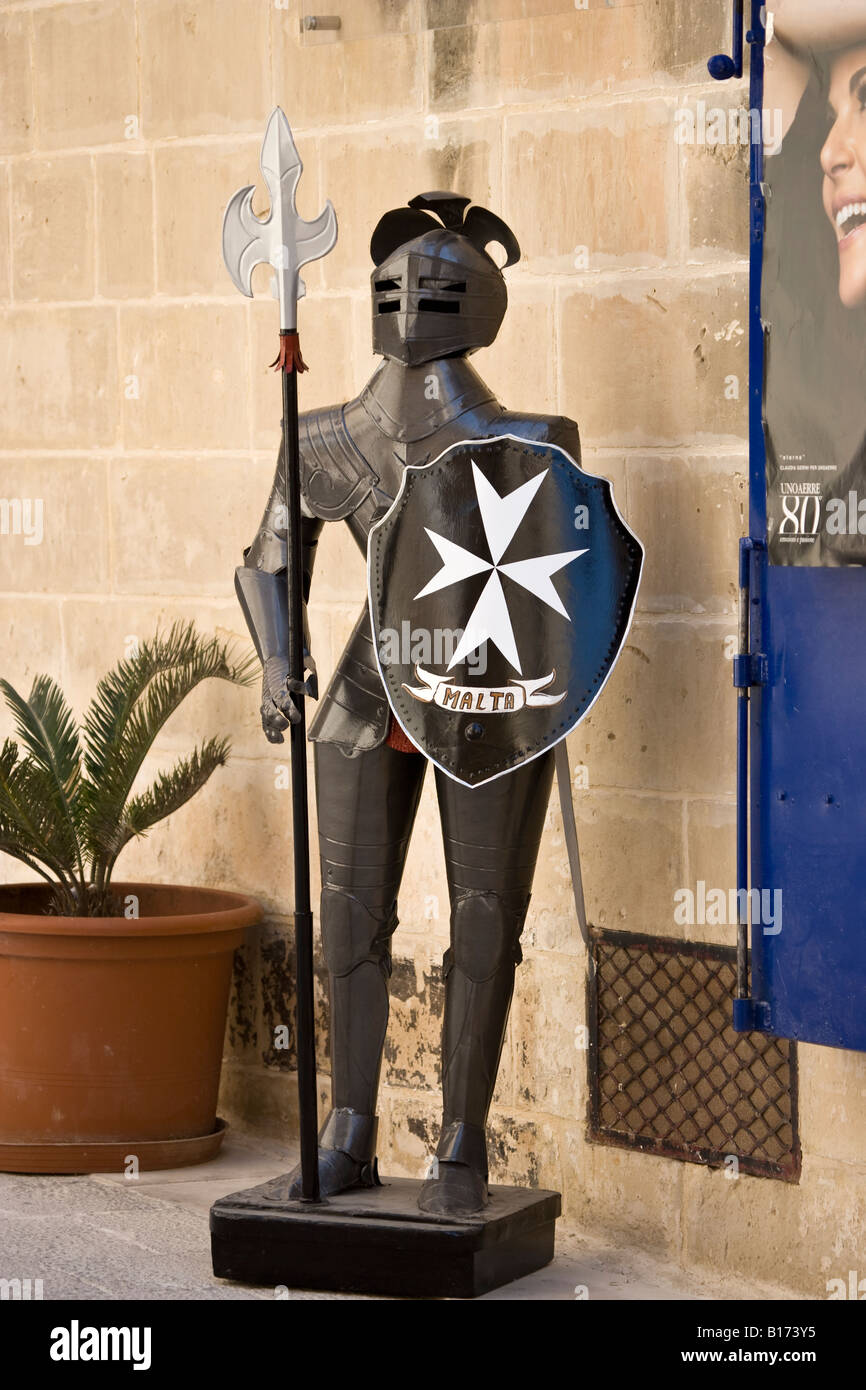 Armored Soldier Mdina Malta Foto Stock