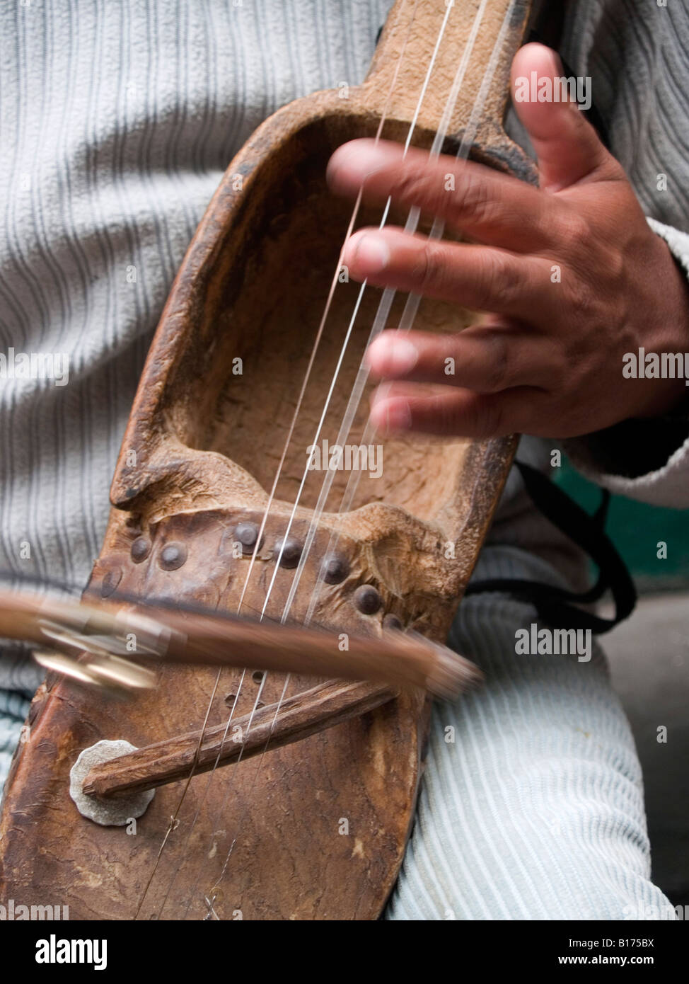 Il nepalese tradizionale strumento a corda Foto Stock