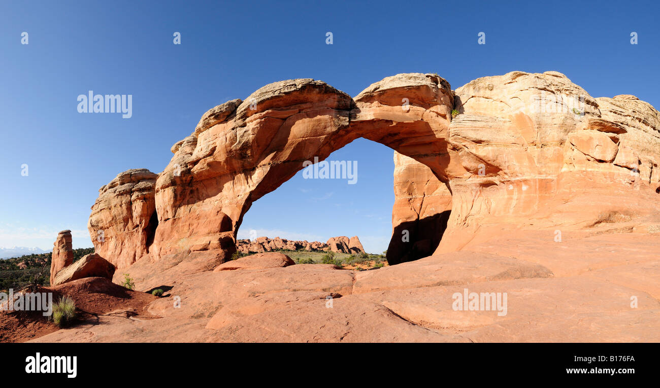 Parco Nazionale di Arches arco spezzato Foto Stock